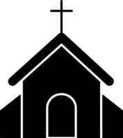 iglesia cristiana glifo icono vector