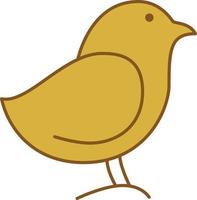 pollo animal lleno contorno icono vector