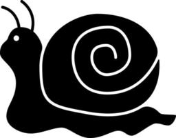 Snail Animal Glyph Icon Vector