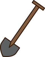 Shovel Tool Filled Outline Icon Vector