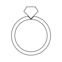 Ring black color icon . vector
