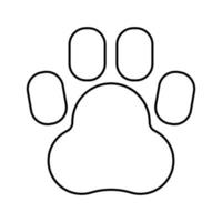Animal footprint black color icon . vector
