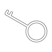 Key black icon . vector