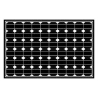 Solar panel black color vector