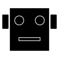 Robot head black color vector