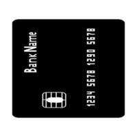 Inserting credit card icon black color vector illustration image flat style