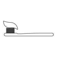 Tooth paste and brush vector