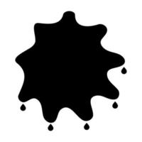 Abstract ink blot black icon . vector