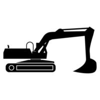 Excavator black icon . vector