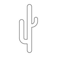 icono negro de cactus. vector