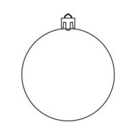 New Year's sphere. Christmas ball black icon . vector