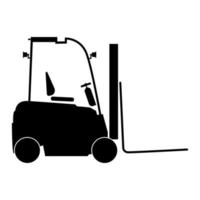 Electric loader black color vector