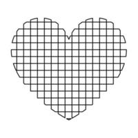 Heart with square icon black color vector illustration .