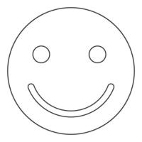 Smile icon black color vector illustration .