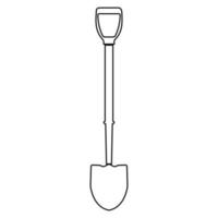 Shovel icon black color vector illustration .