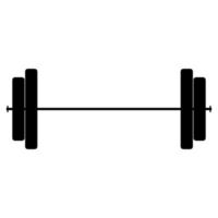 Barbell icon black color vector illustration image flat style