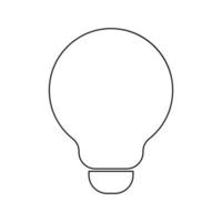 Bulb black color icon . vector