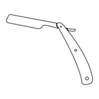 Straight razor black icon . vector