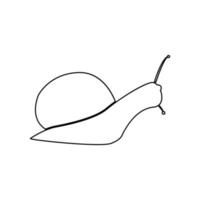 Snail silhouette black color icon . vector