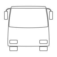 Bus icon black color vector illustration .