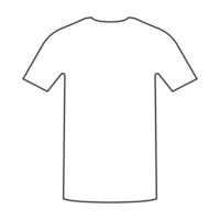 Shirt outline black color vector