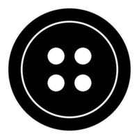 Clothing button icon black color vector illustration image flat style