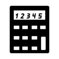 icono de calculadora color negro vector ilustración imagen estilo plano