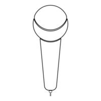 Microphone the black color icon . vector