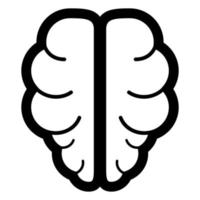 Brain icon black color vector illustration image flat style