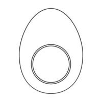 Piece egg black icon . vector