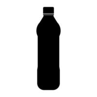 botella de plástico de agua icono color negro vector ilustración imagen estilo plano