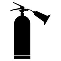 Fire extinguisher black color vector