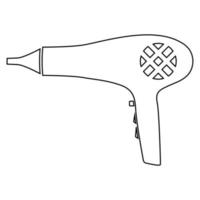 Blow dryer . Hair dryer icon black color vector illustration .