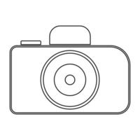 Camera outline black color vector