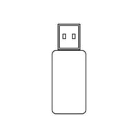 Flash drive black color icon . vector