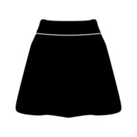 Skirt black icon . vector