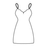 Sundress combination or nightie black icon . vector