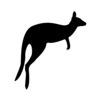 Kangaroo black color vector