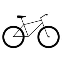 icono de bicicleta color negro vector ilustración imagen estilo plano