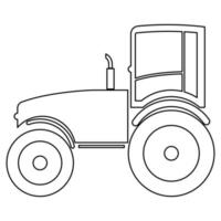 Tractor outline black color vector