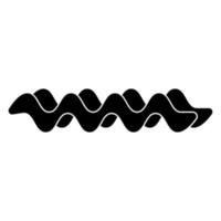 Wave icon black color vector illustration image flat style