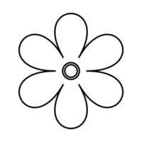 Flower black color icon . vector