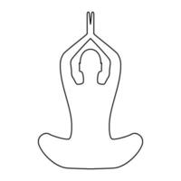 Yoga pose of woman black icon . vector