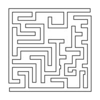 Labyrinth maze conundrum black icon . vector