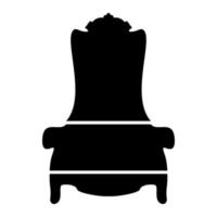 Throne black color vector