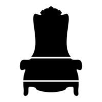 Throne black color vector