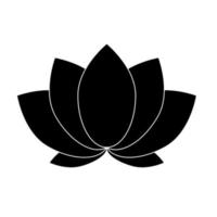 Lotus black color vector