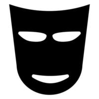 Theatre mask icon black color vector illustration image flat style