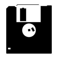 Floppy disk icon black color vector illustration image flat style