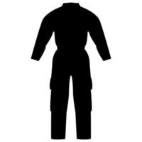 Coverall icon black color vector illustration image flat style